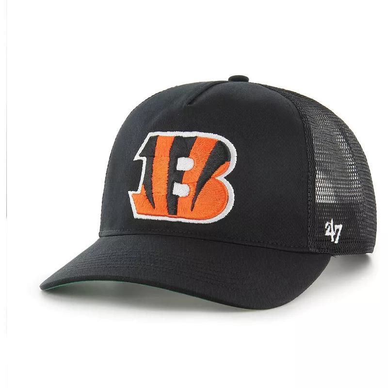 Men's '47 Black Cincinnati Bengals Mesh Hitch Trucker Adjustable Hat Product Image