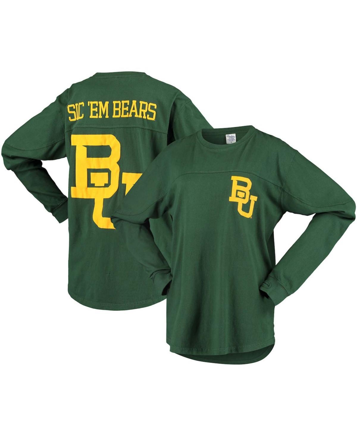 Womens Pressbox Green Baylor Bears Big Shirt Oversized Long Sleeve T-Shirt Product Image
