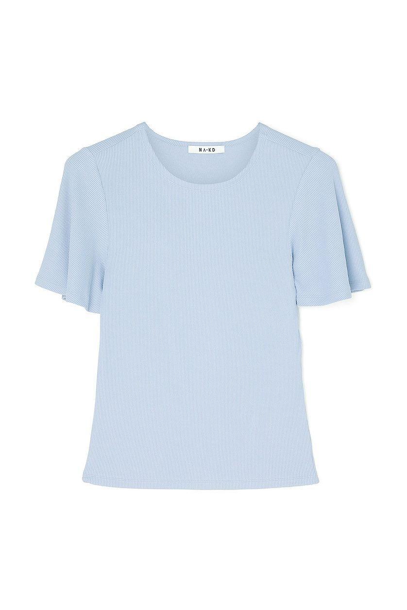 Soft Rib Butterfly Sleeve Top Product Image