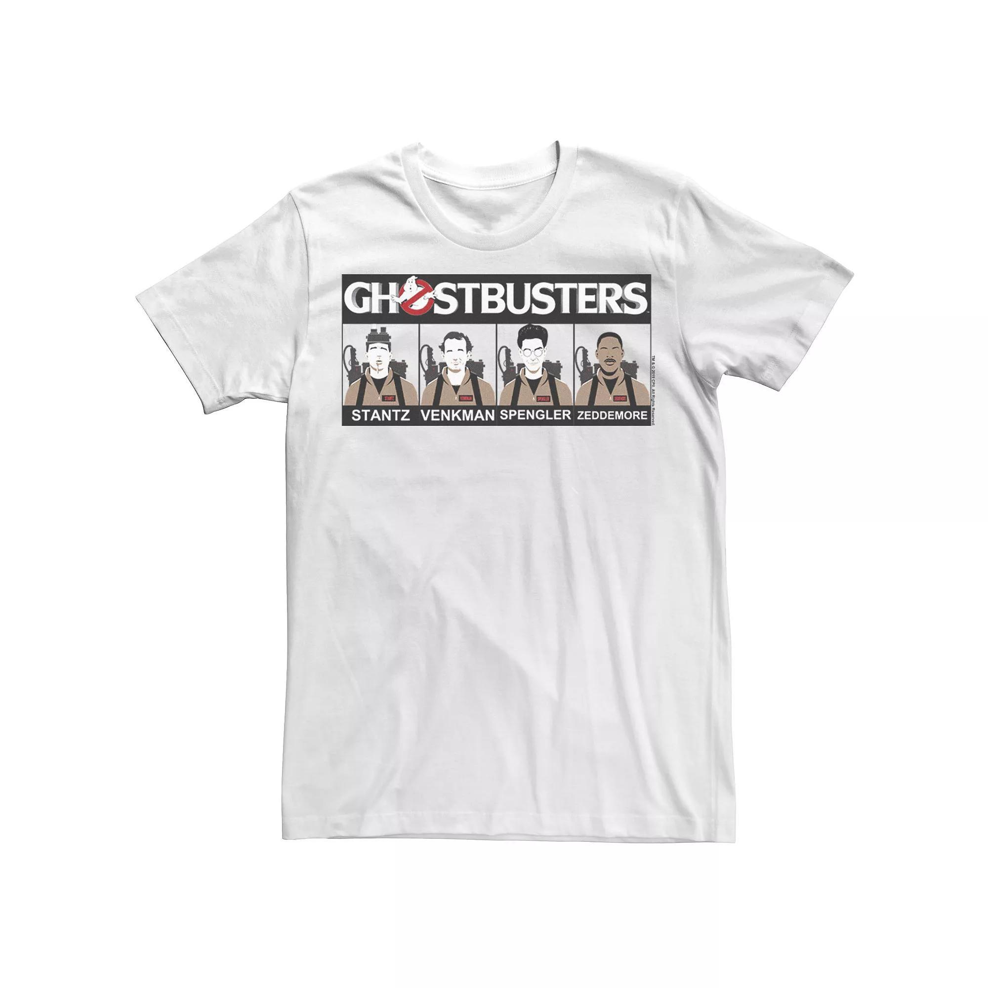 Big & Tall Ghostbusters Group Shot Line Up Tee, Men's, Size: XXL Tall, White Product Image