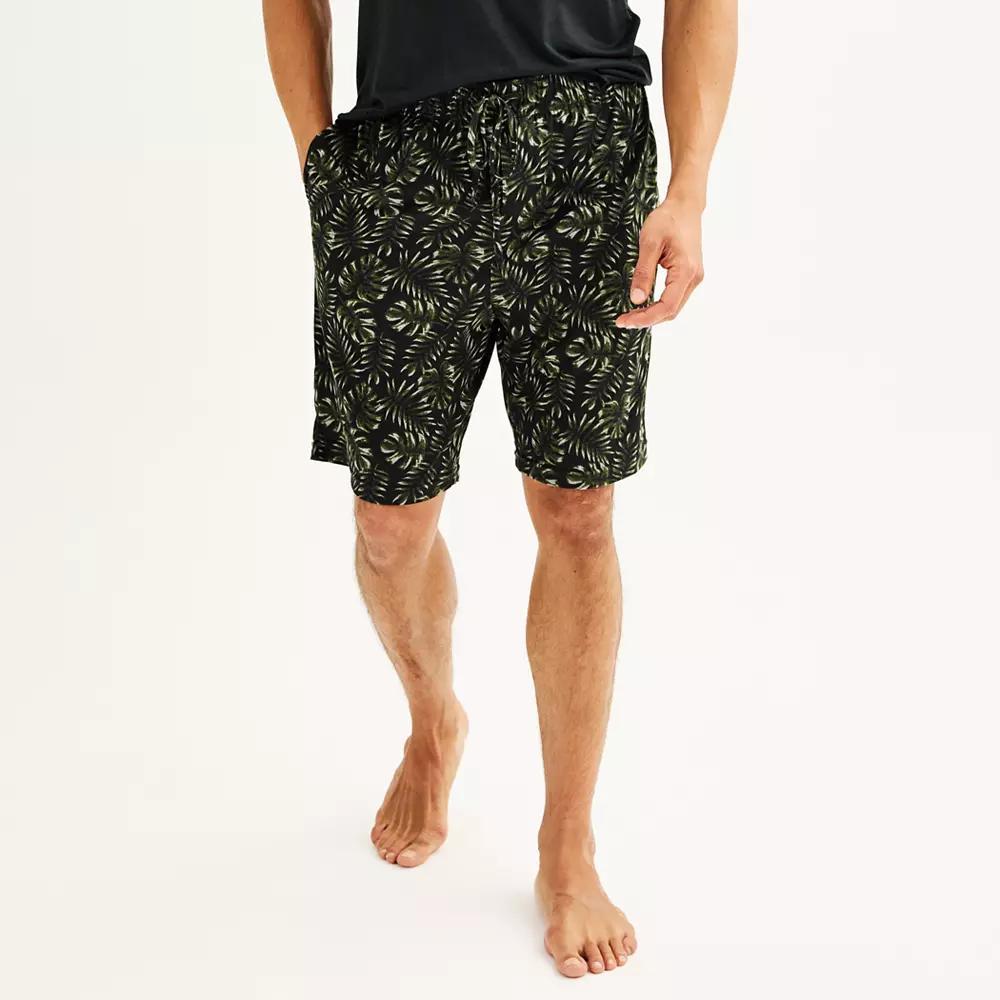 Men's Sonoma Goods For Life® Supersoft Pajama Shorts, Size: Medium, Light Gray Space Dye Product Image