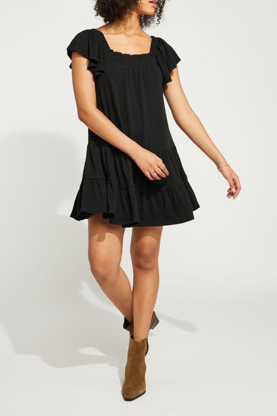Textured Square Neckline Dress Product Image