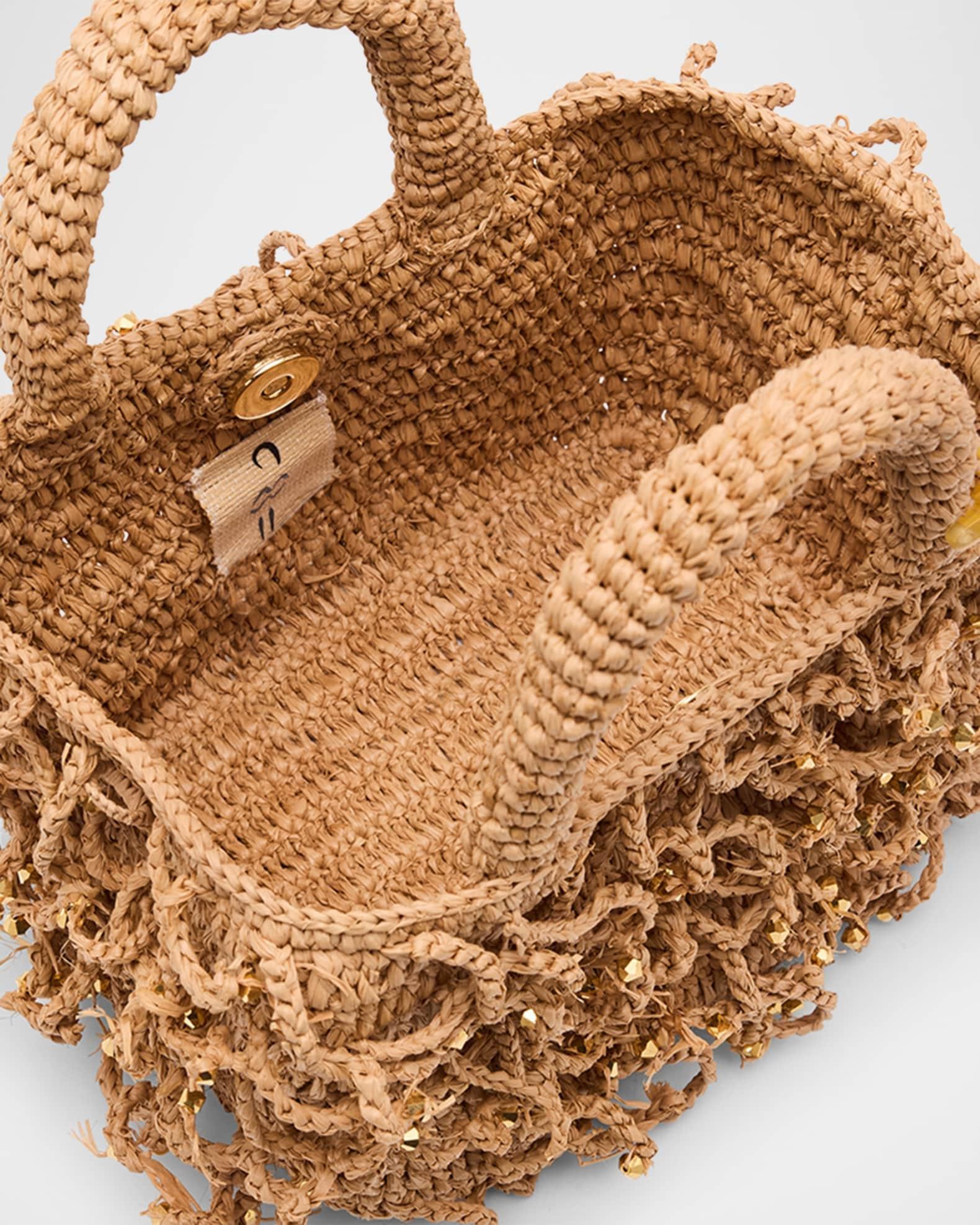 Fanny Spaghetti Fringed Crochet Shoulder Bag Product Image
