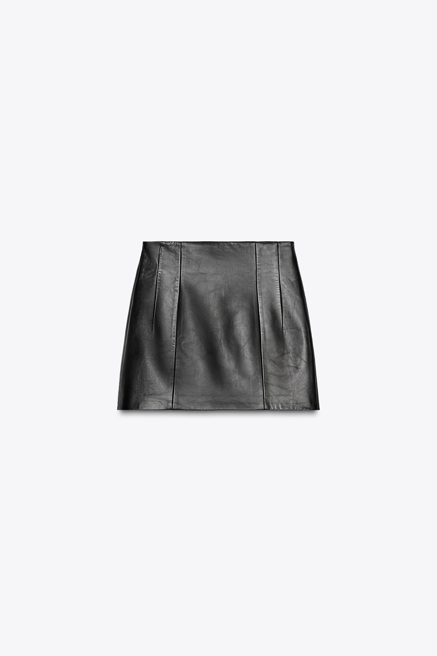 100% LEATHER SHORT SKIRT ZW COLLECTION LIMITED EDITION Product Image