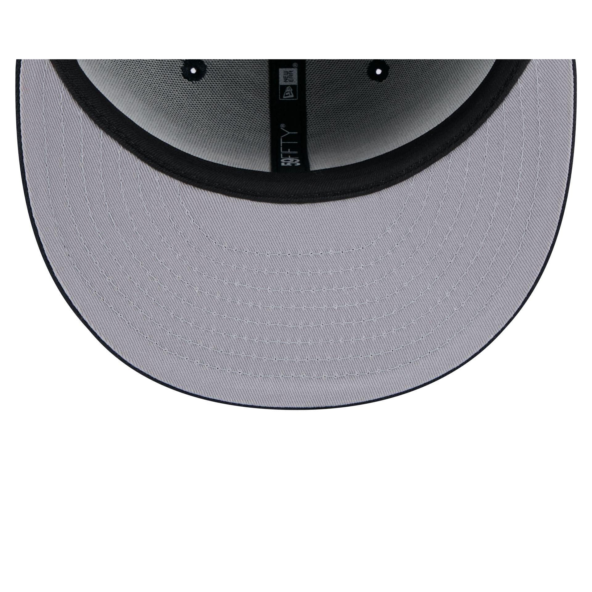 New York Yankees Black and White Basic 59FIFTY Fitted Hat Male Product Image