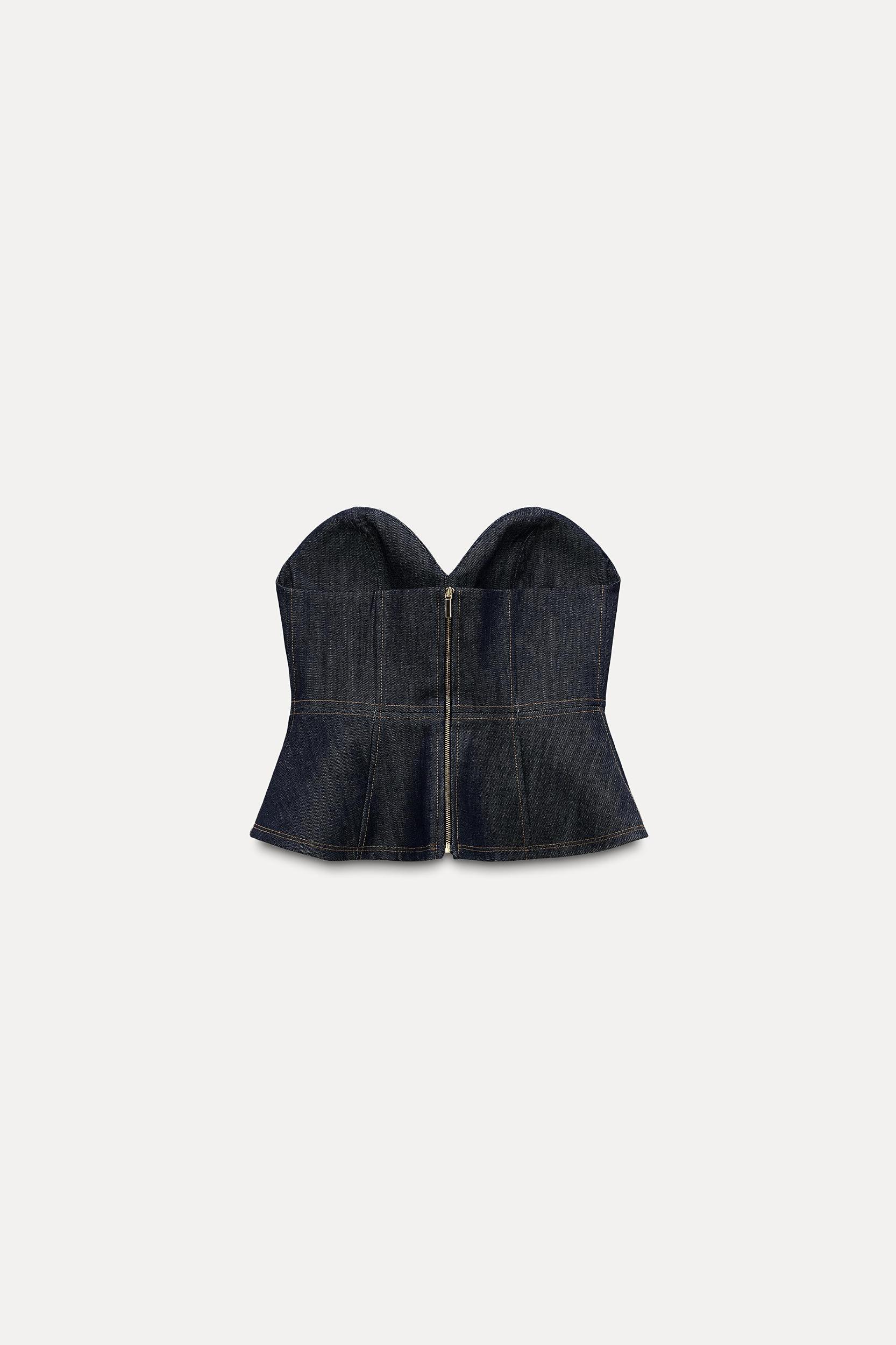 ZW COLLECTION DENIM PEPLUM BUSTIER Product Image