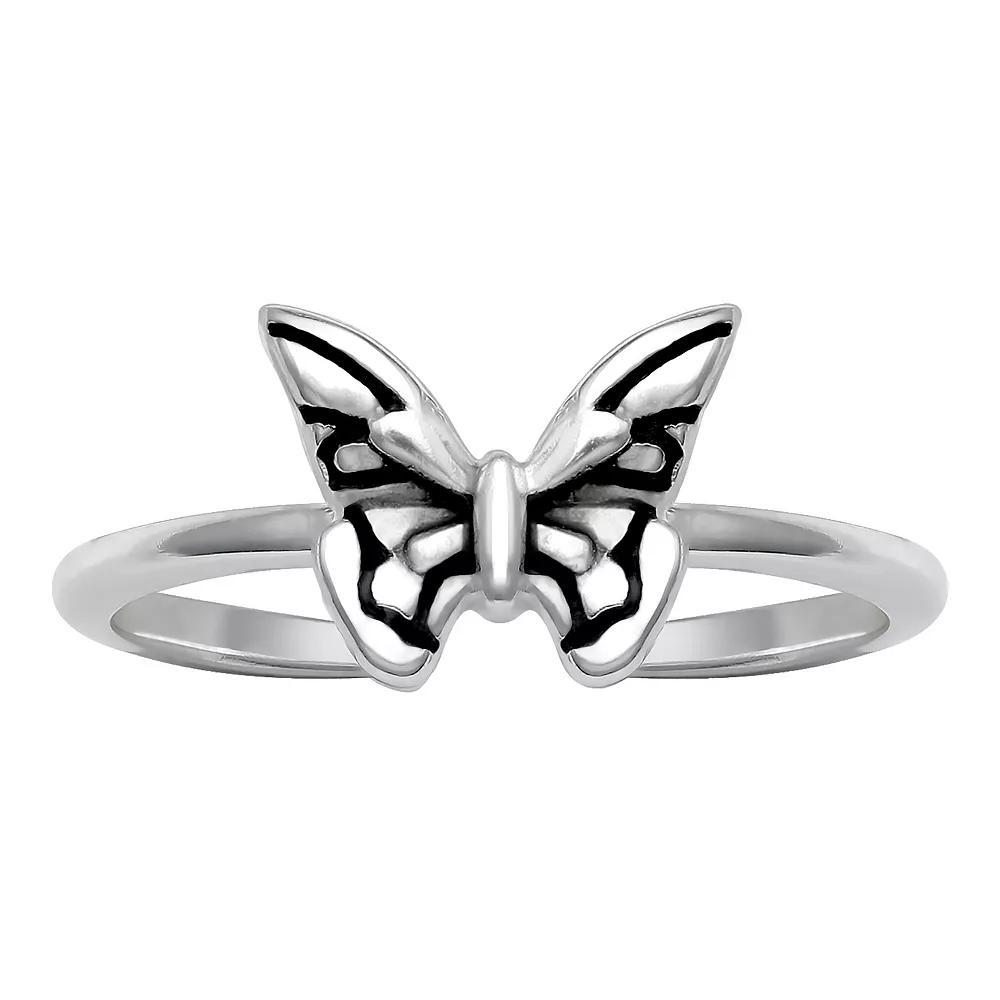 PRIMROSE Oxidized Sterling Silver Butterfly Toe Ring, Women's Product Image