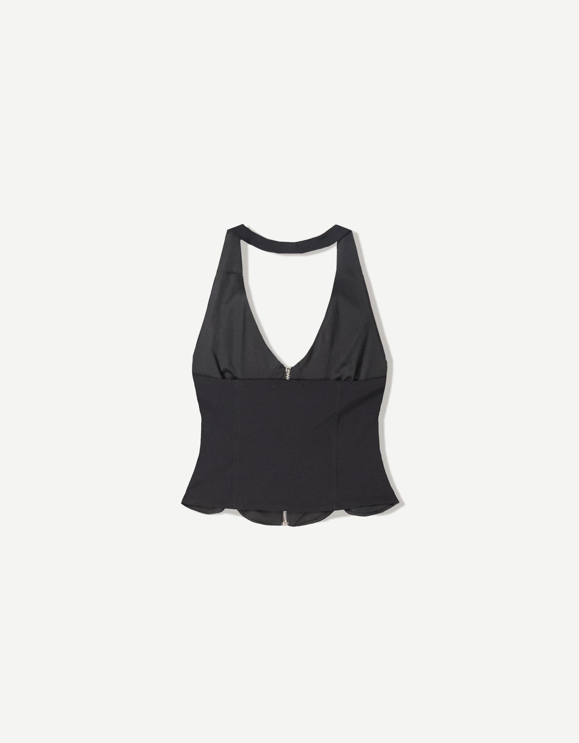 Blonde lace top with ruffles Product Image
