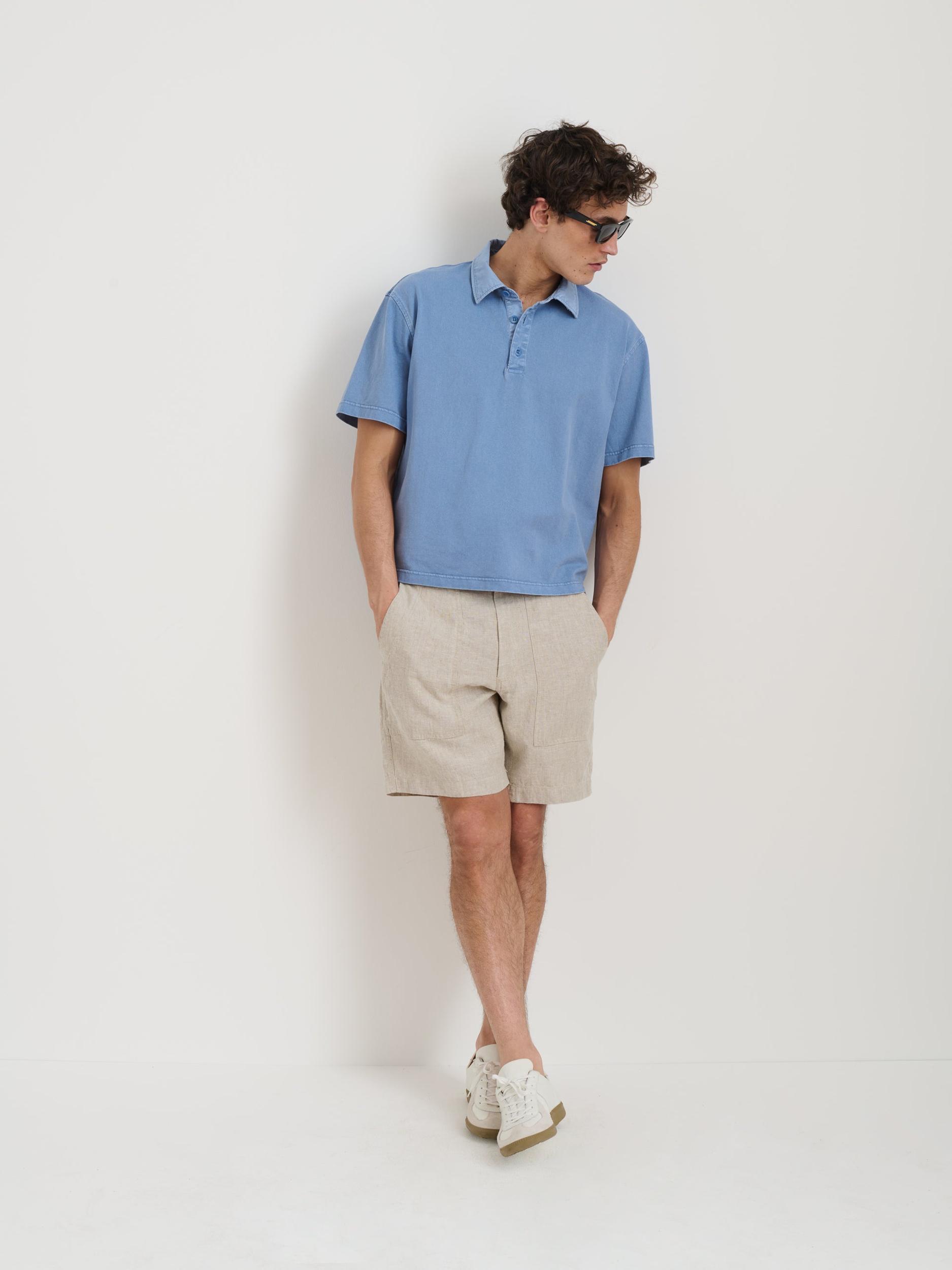 Pull On Field Short In Flax Linen Product Image