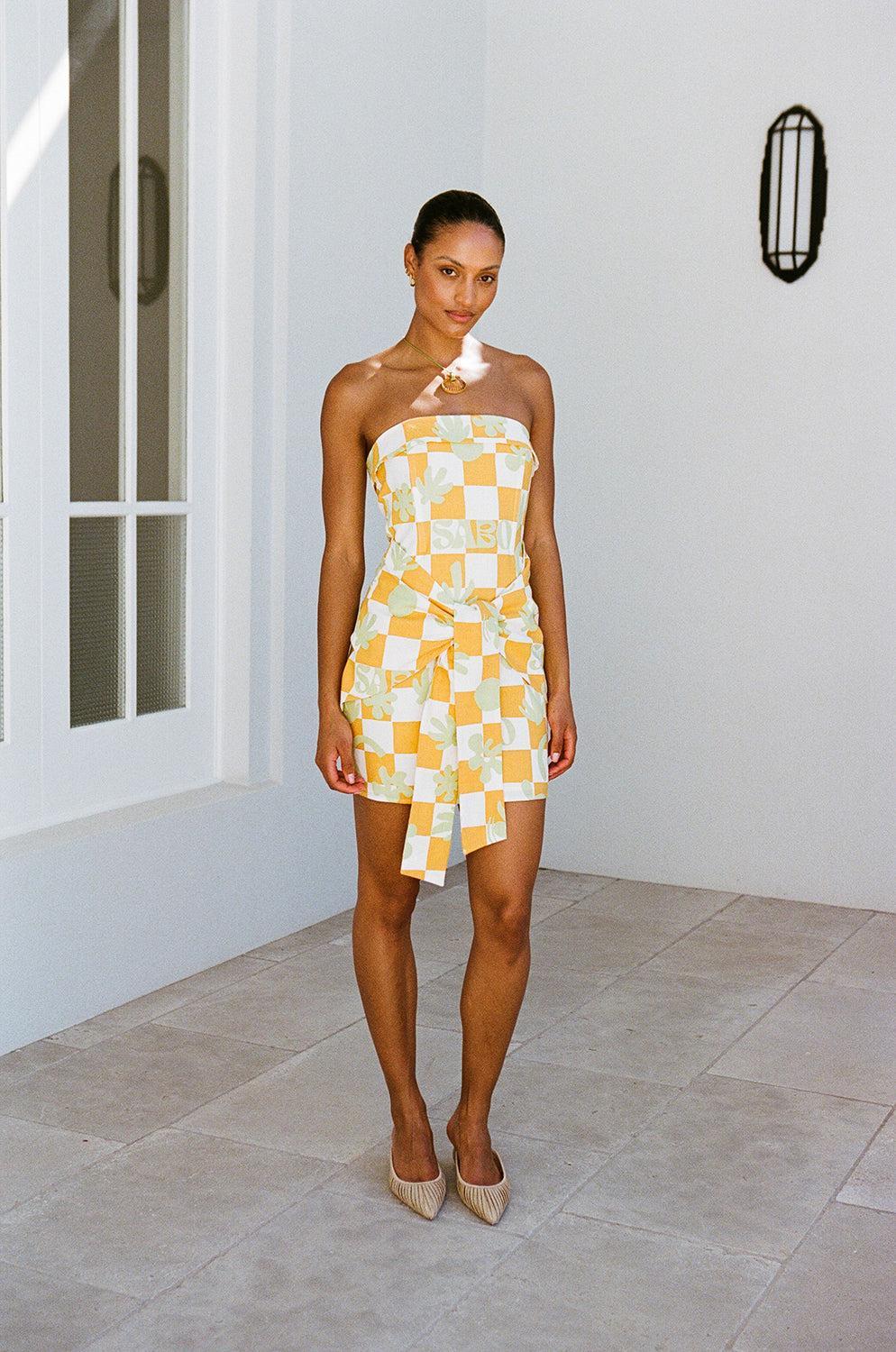 Kingsley Dress - Sabo Checkerboard Product Image