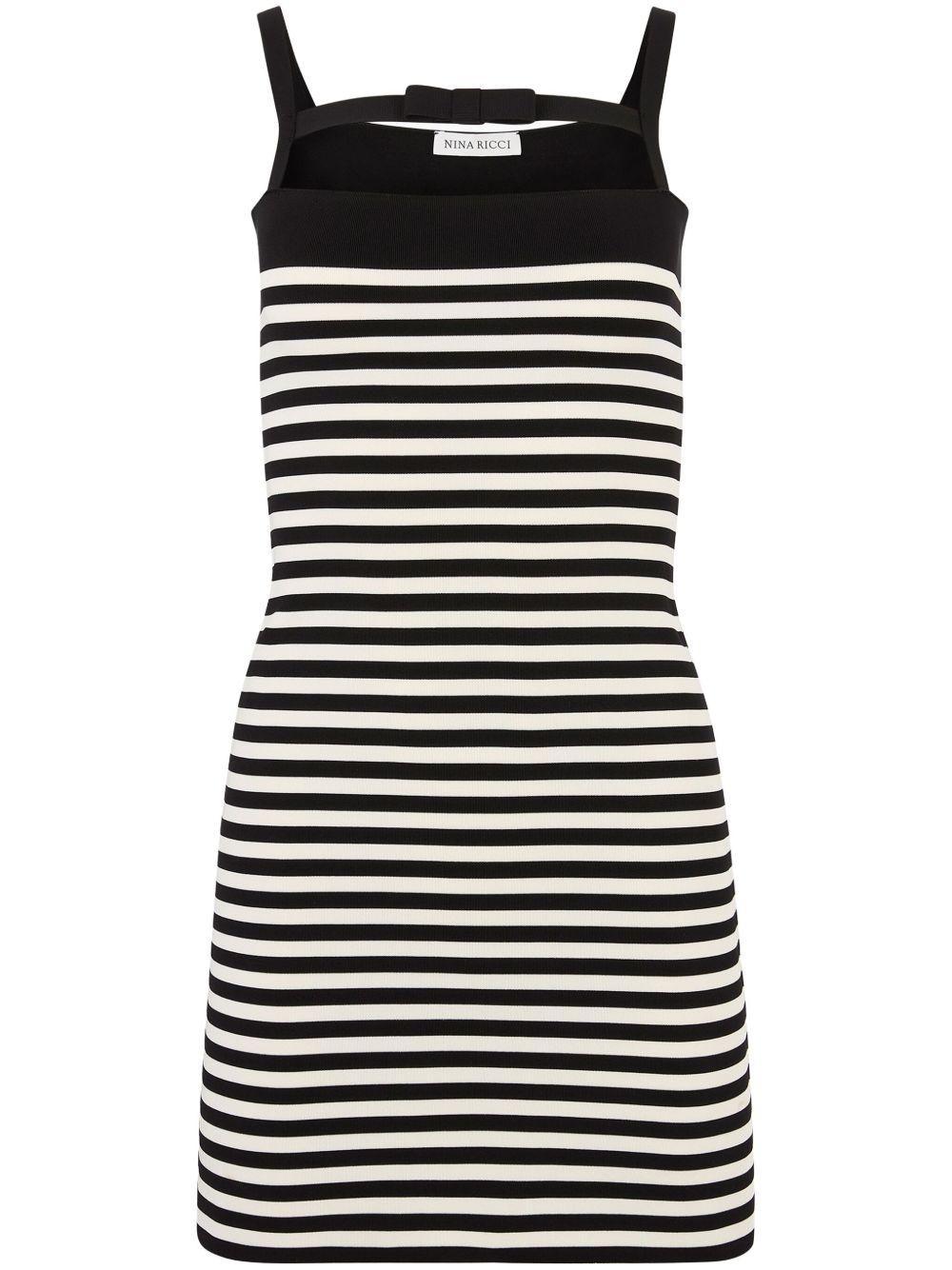 stripe-pattern mini dress Product Image