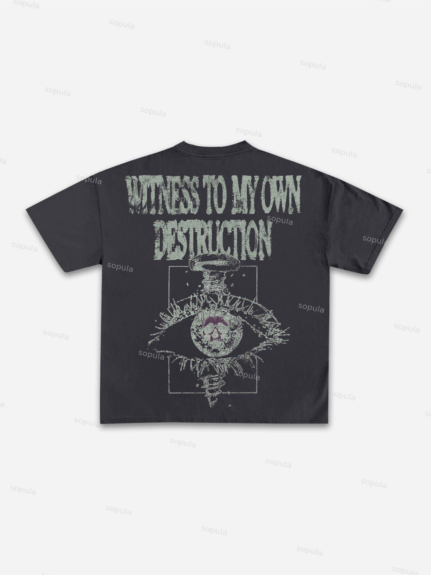 Witness To My Own Destruction Cotton T-shirt Product Image