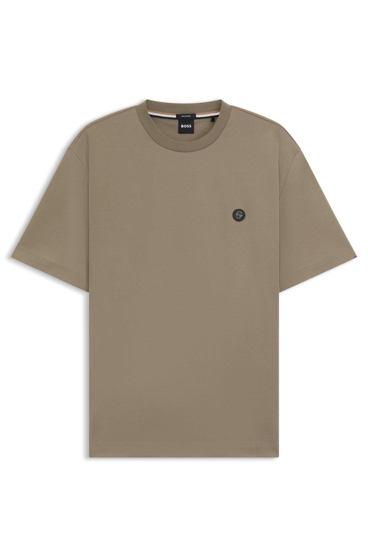 Regular-fit T-shirt in cotton with monogram print Product Image