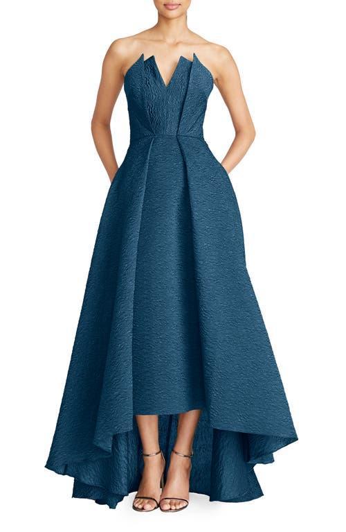 Womens Imogen Strapless High-Low Jacquard Gown Product Image