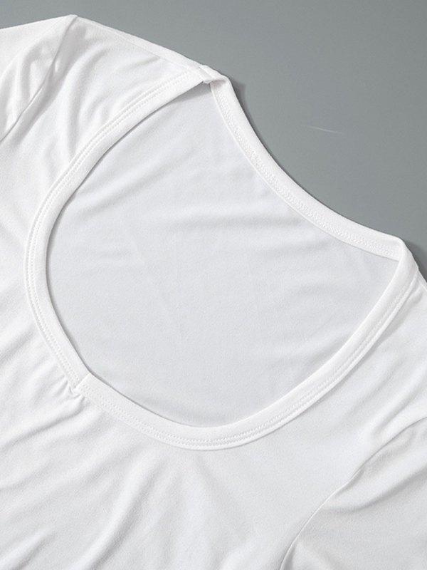 Casual Short Sleeve Slit Dress Product Image