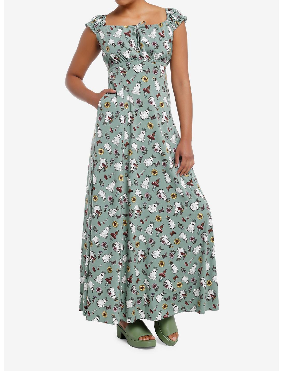 Thorn & Fable Mushroom Ghost Empire Maxi Dress Product Image