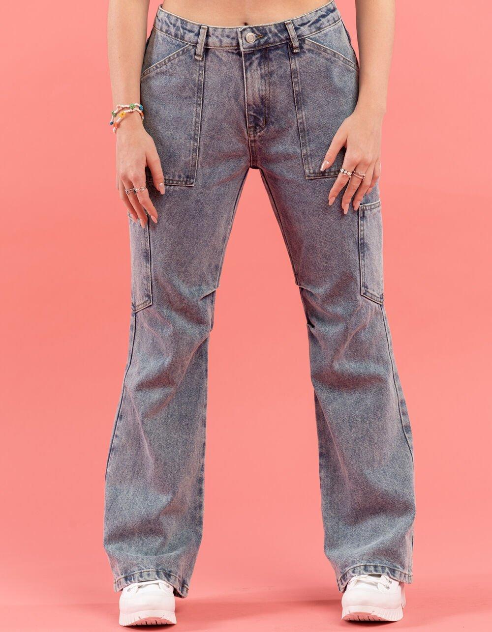 TRUEWRLD Straight Leg Womens Low Rise Jeans - LIGHT WASH Product Image