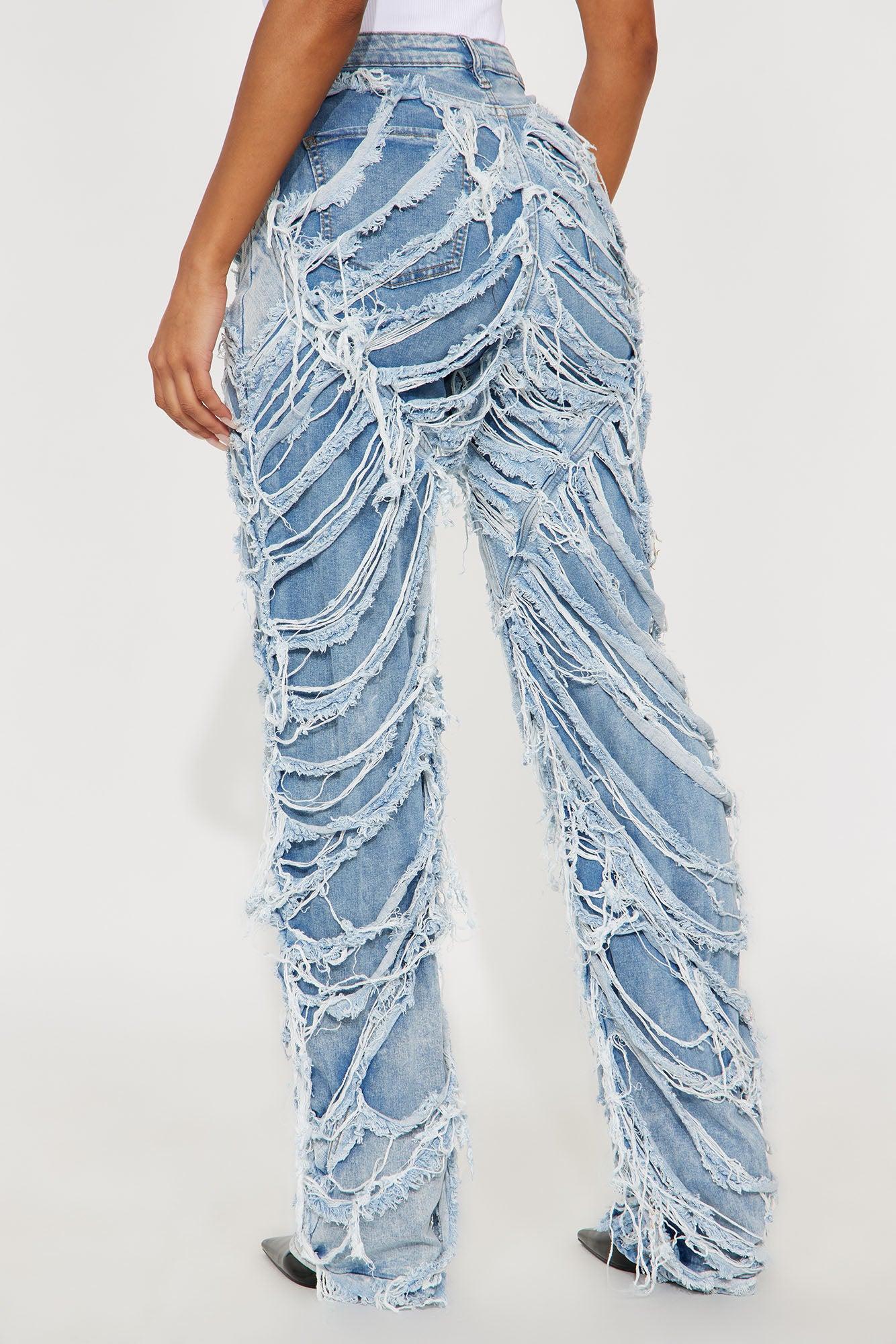 Cut It Out Straight Leg Jeans - Light Wash Product Image
