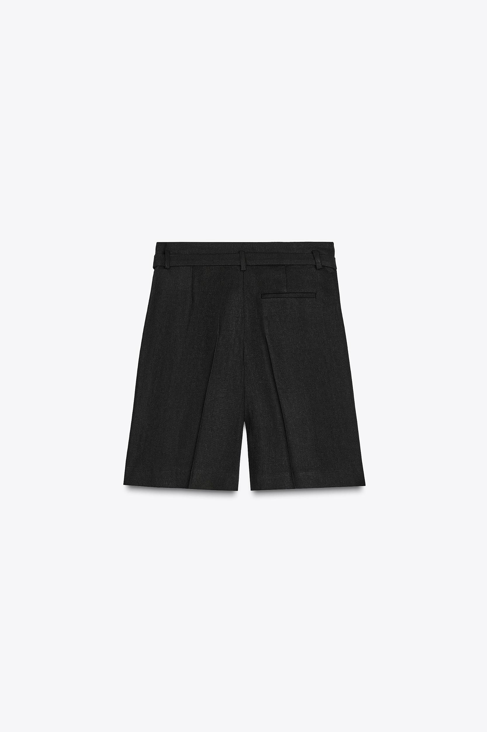 LINEN BLEND SHORTS ZW COLLECTION Product Image