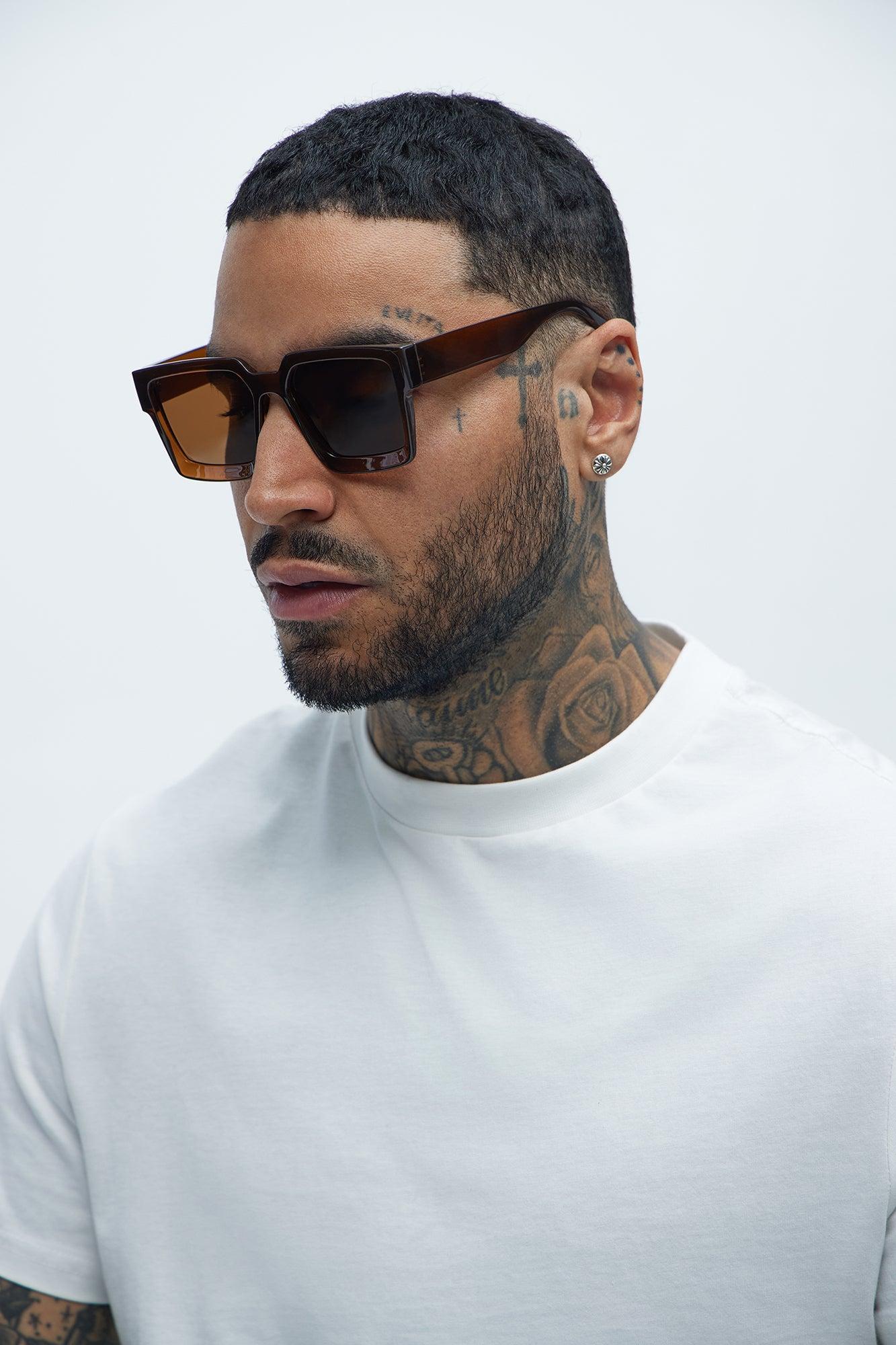 Bounce Square Sunglasses - Brown Product Image