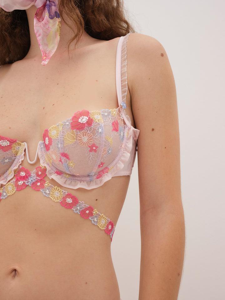 Greenhouse Garden Underwire Bra — Pink Product Image