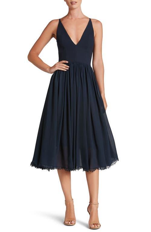 Womens Alicia Chiffon Fit & Flare Dress Product Image