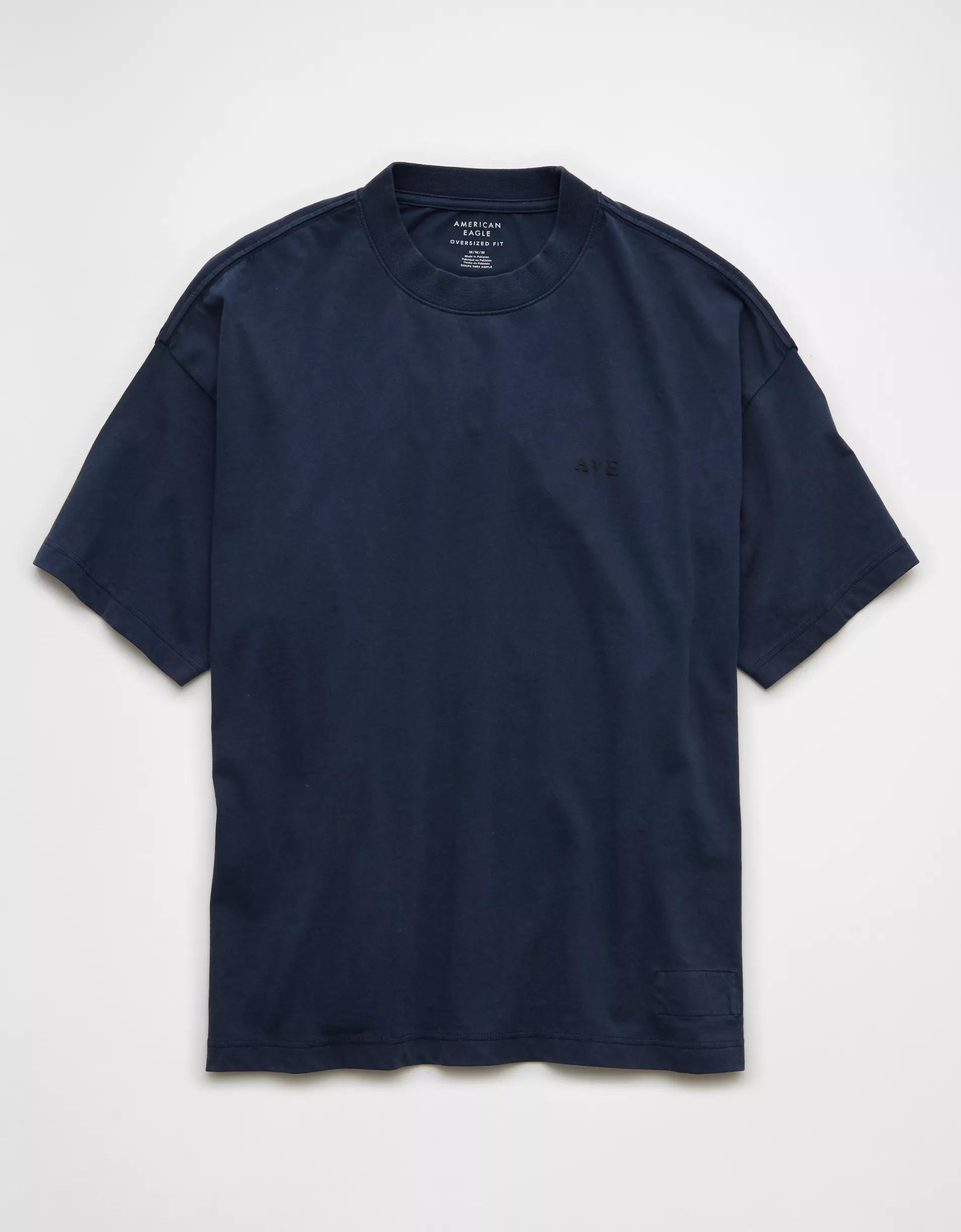 AE Laidback Luxe Heavyweight Oversized Logo Graphic T-Shirt Product Image