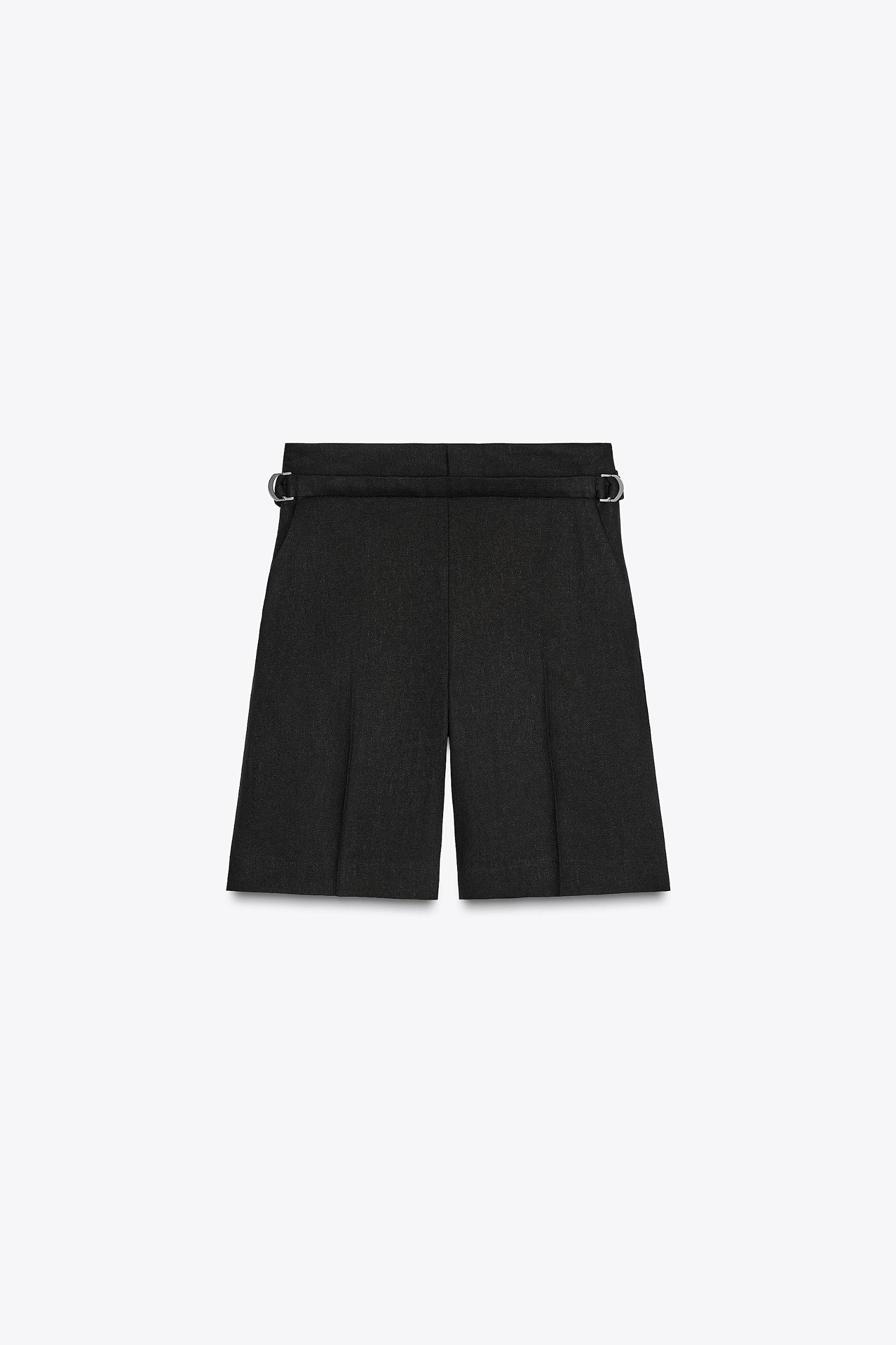 LINEN BLEND SHORTS ZW COLLECTION Product Image