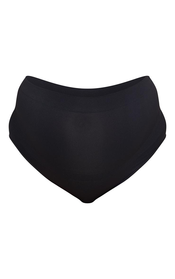Maternity Black Bump Support Seamless Panties Product Image