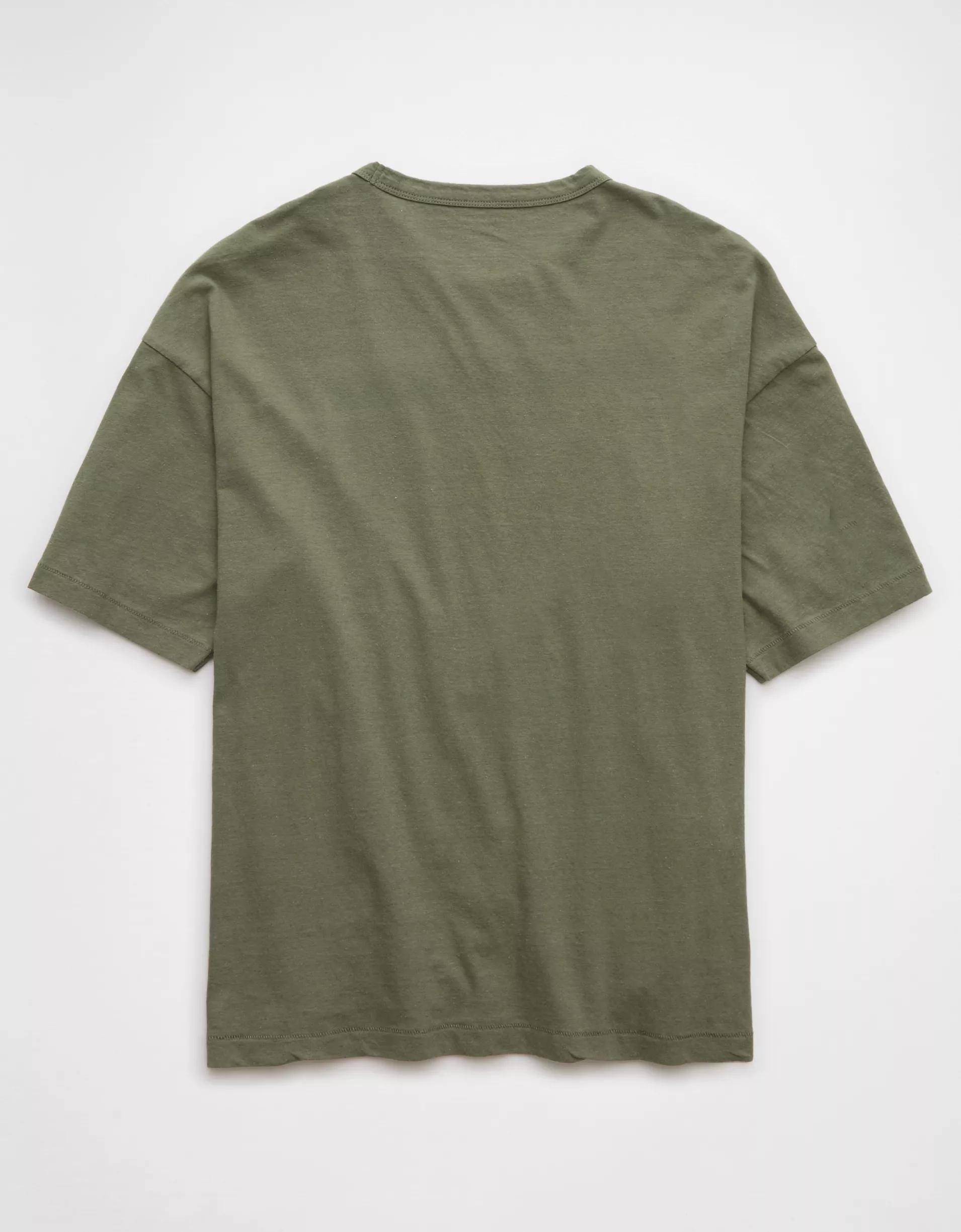 AE Boxy Linen-Blend T-Shirt Product Image