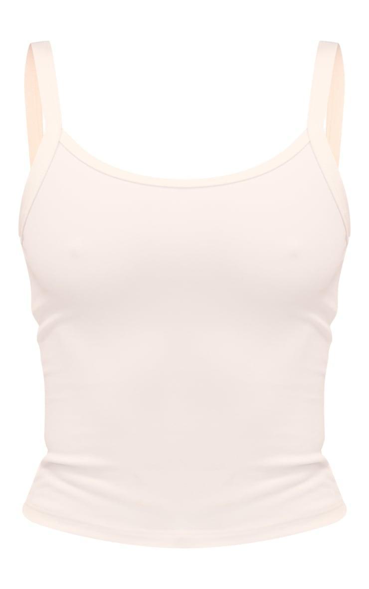Petite White Snatched Sculpt Cami Strap Crop Top Product Image