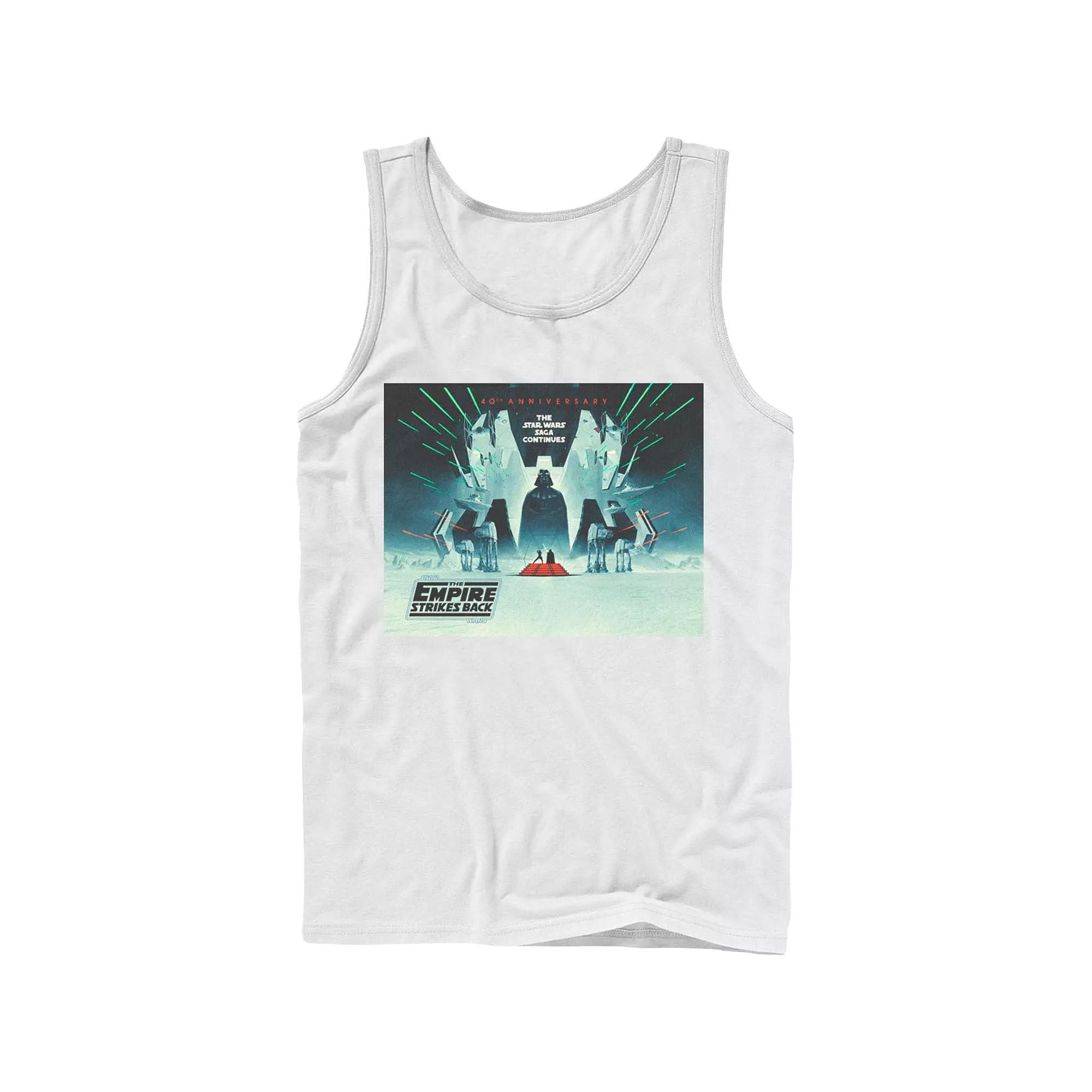 Men's Star Wars: The Empire Strikes Back 40th Anniversary Poster Tank Top, Size: Large, White Product Image