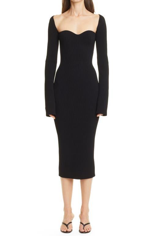 Beth Long-Sleeve Bustier Dress Product Image