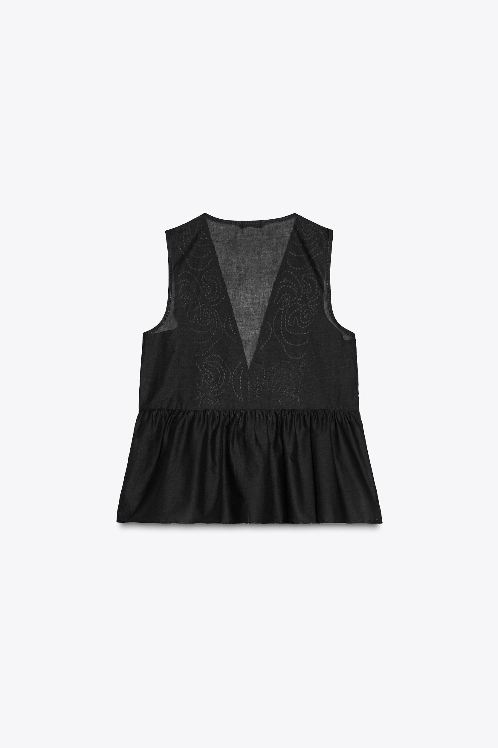 EMBROIDERED LACE BLOUSE Product Image