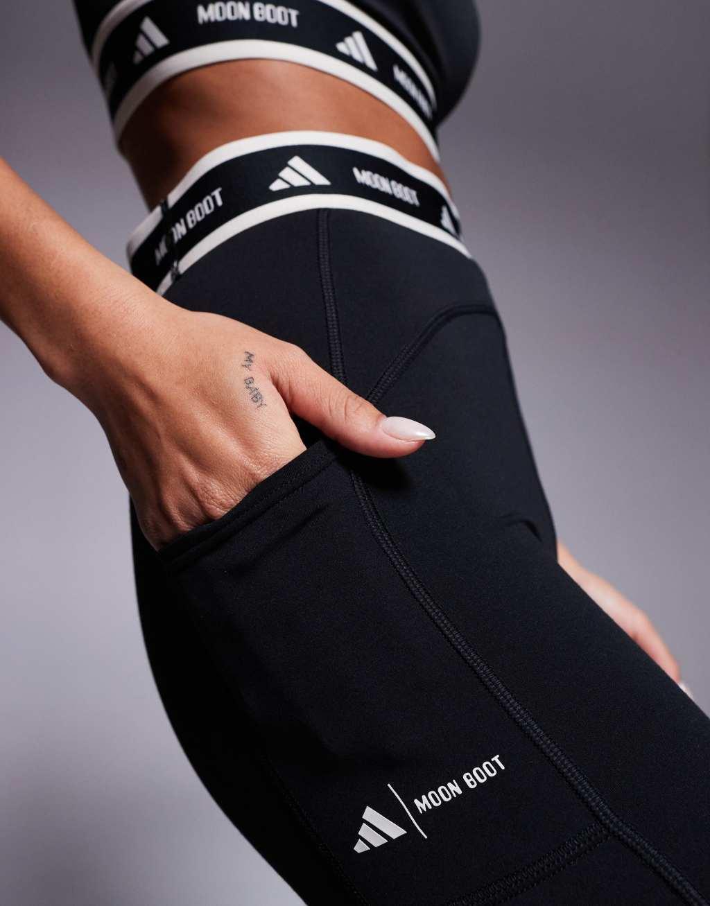 adidas Originals x Moonboot leggings in black Product Image