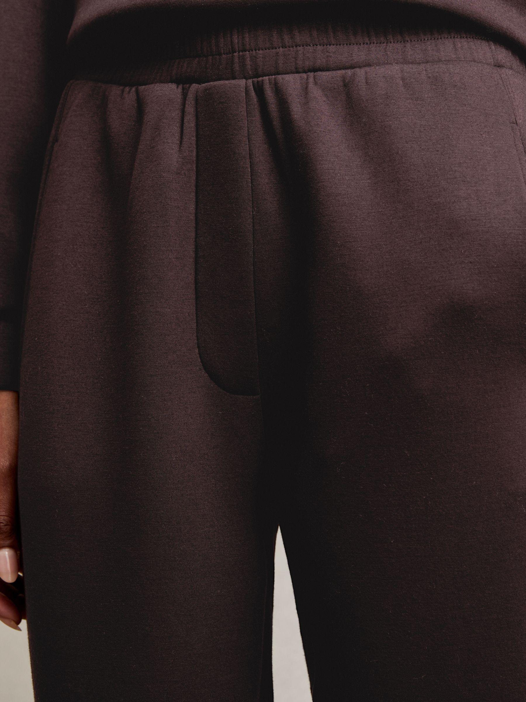 Tapered Elasticated-Waist Joggers in Plum Product Image