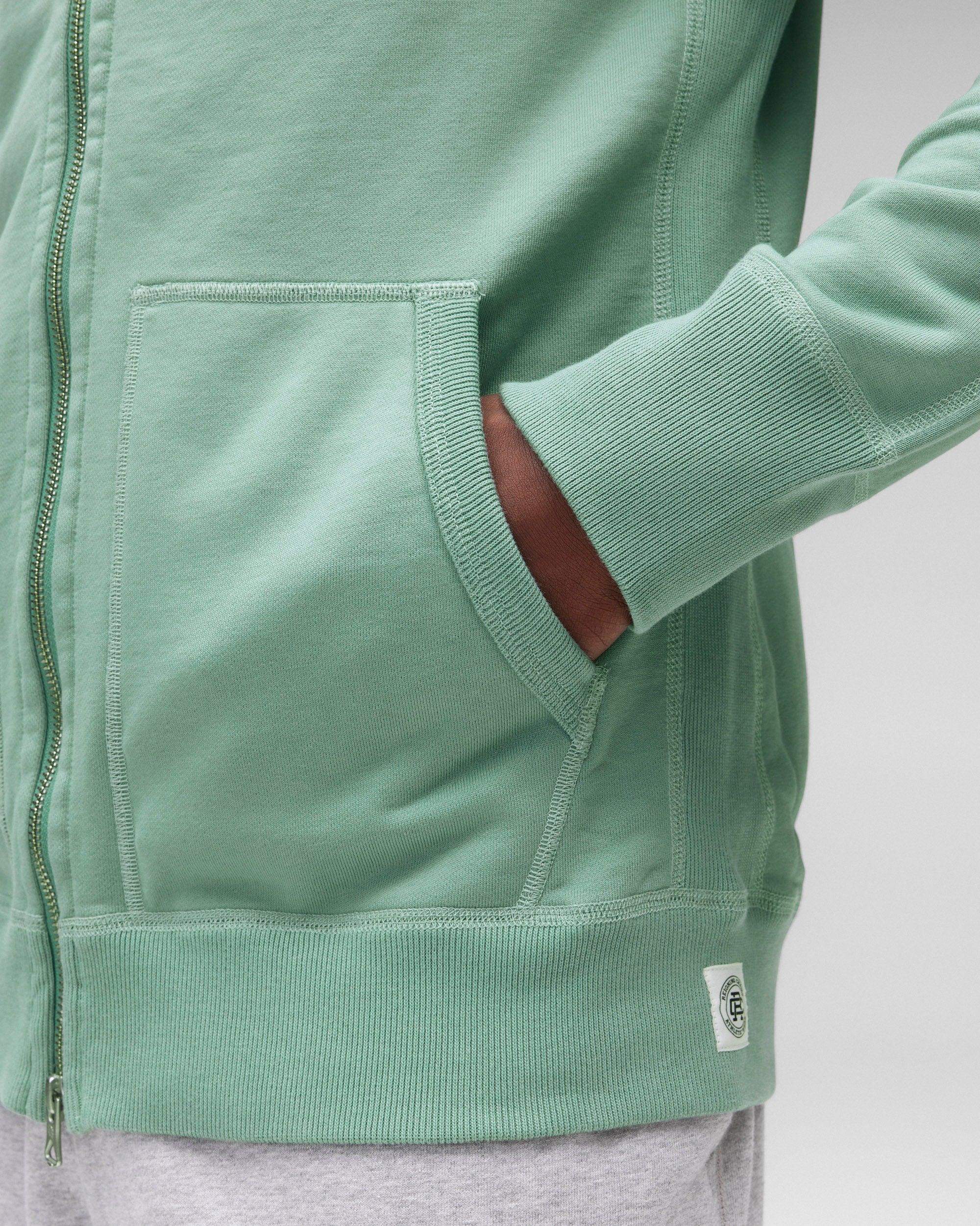 Midweight Terry Slim Zip Hoodie Male Product Image