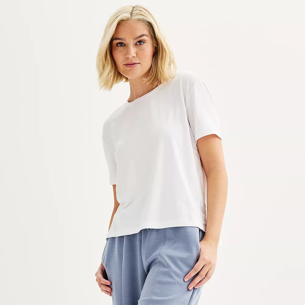 Women's FLX Easy Restore Short Sleeve Crewneck Tee, Size: Large, Modern White Product Image