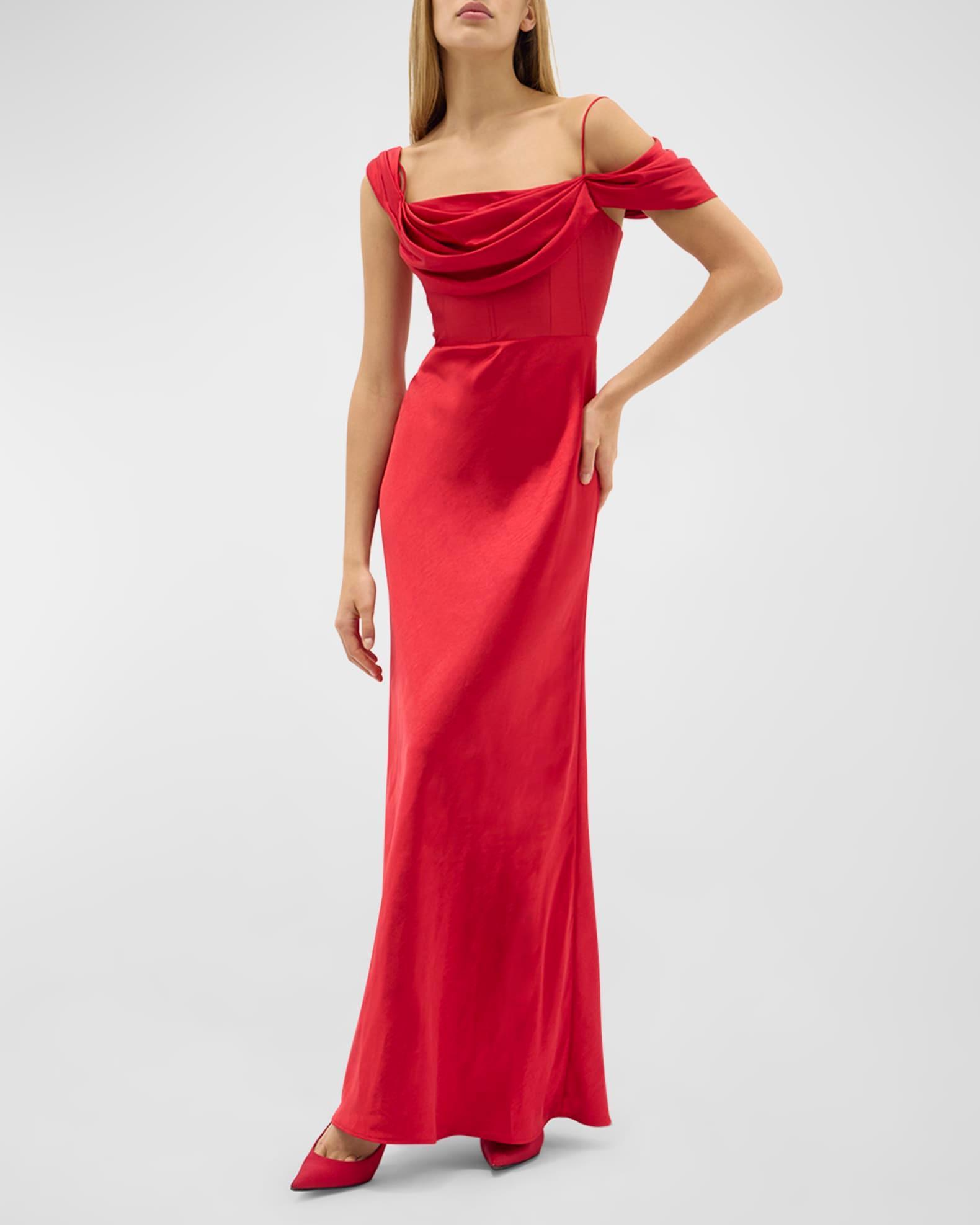 Sawyer Draped One-Shoulder Gown Product Image