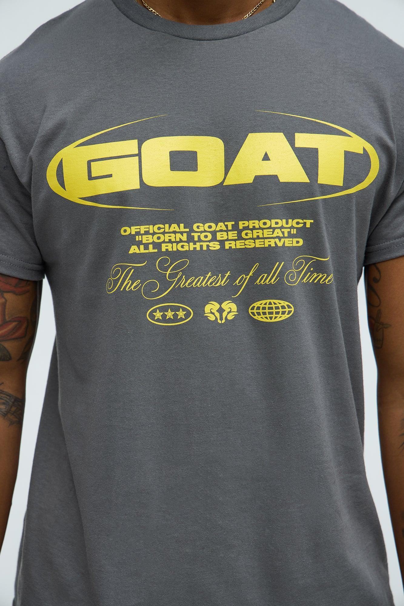 GOAT Gold Short Sleeve Crew Neck T shirt - Charcoal Product Image