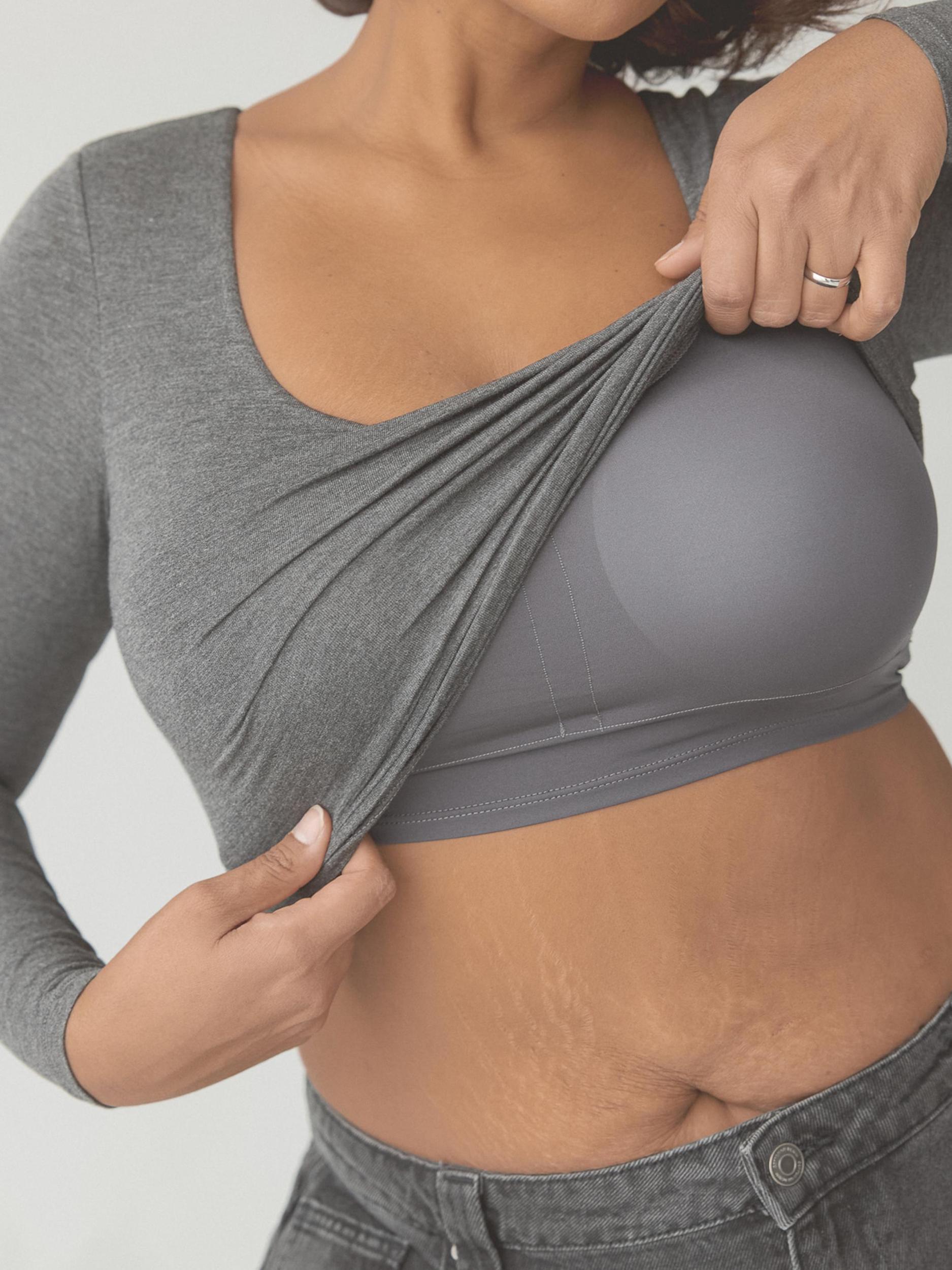 Solid Scoop Braless Long Sleeve Product Image