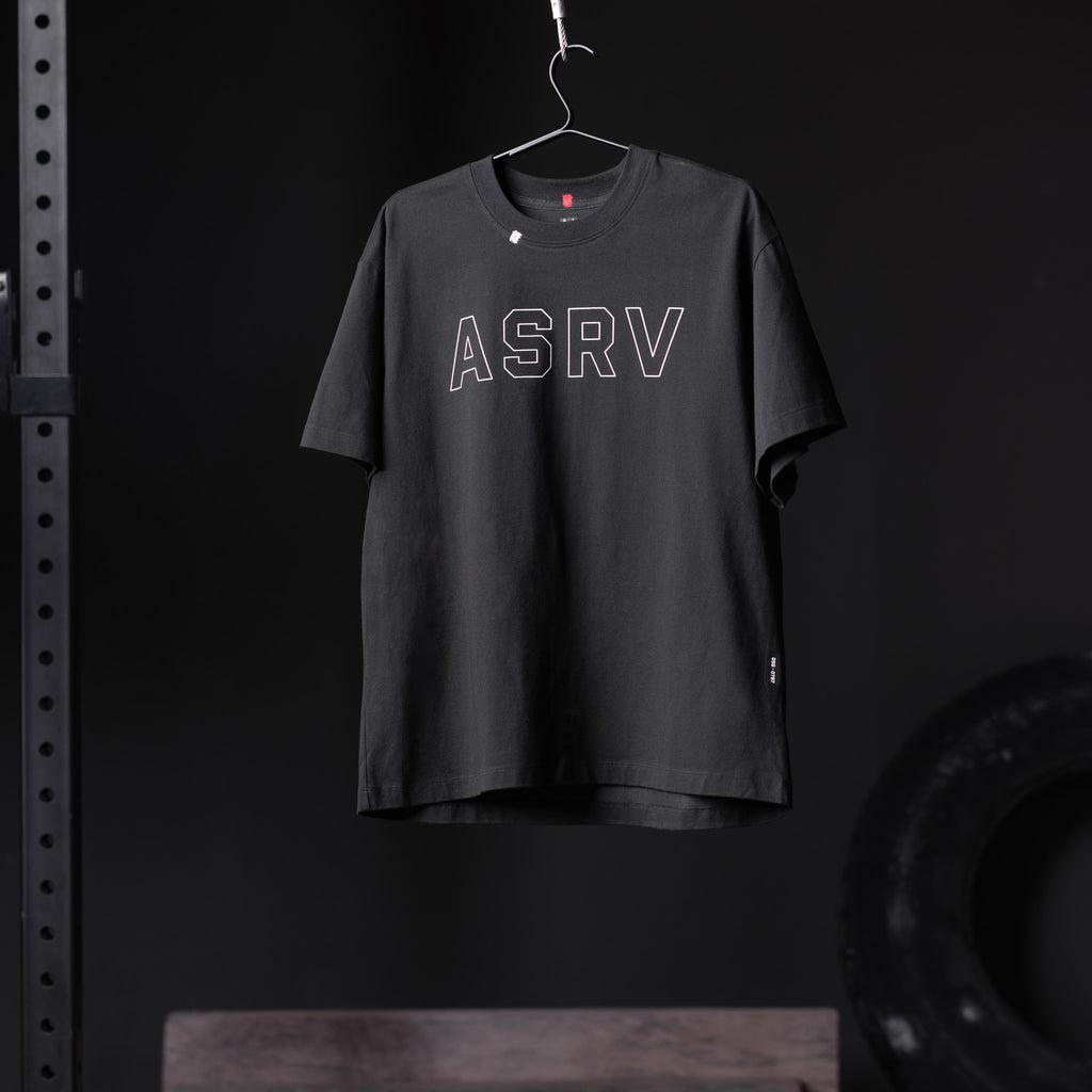 0797. Tech Essential™ Relaxed Tee - Black "Outline" Product Image