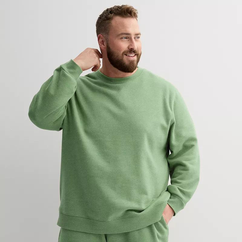 Big & Tall Tek Gear® Ultra Soft Fleece Crew Sweatshirt, Men's, Size: 2XB, Dark Blue Product Image