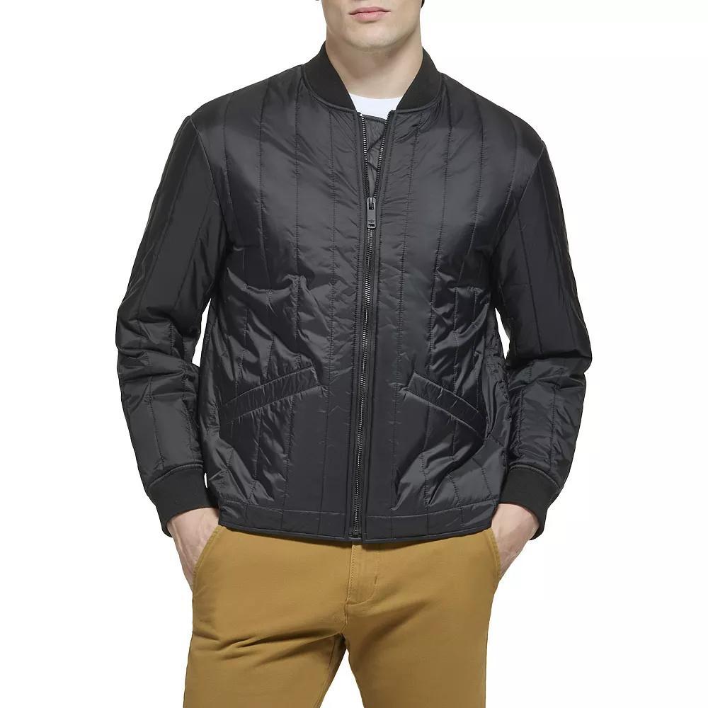 Men's Dockers® Bomber Jacket with Vertical Quilting, Size: XL, Black Product Image