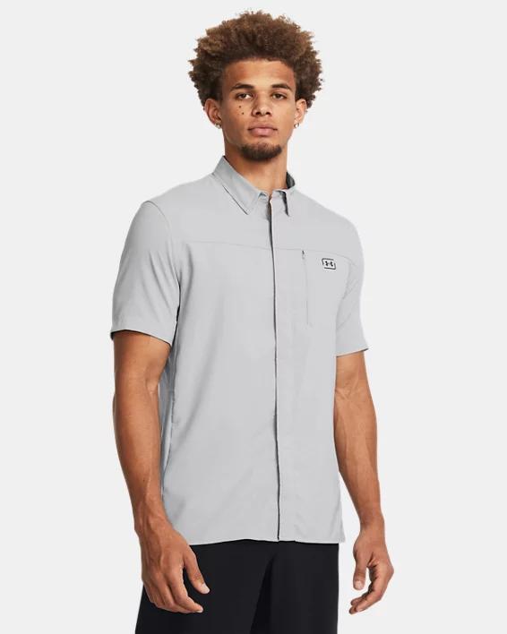 UA Fish Pro Hybrid Woven Mens Short Sleeve Product Image