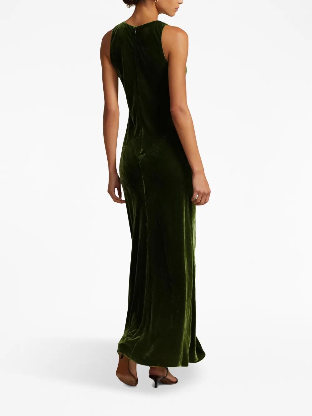 velvet slip-on maxi dress Product Image