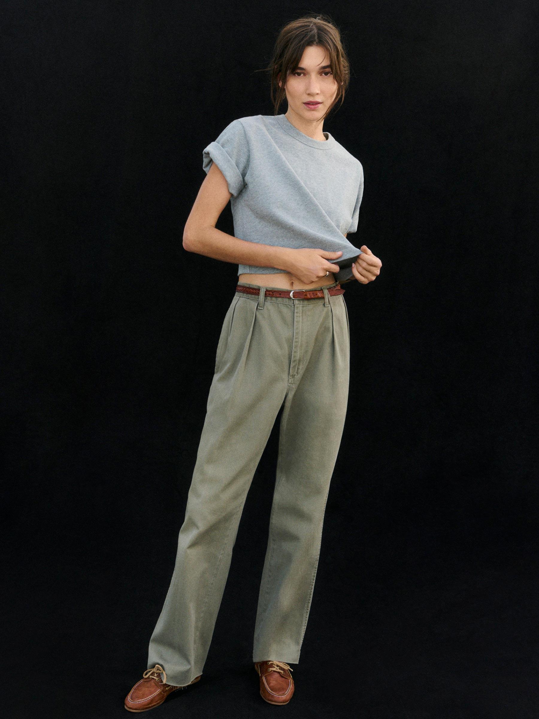 Heather Grey Field-Spec Boyfriend Crop Tee Product Image