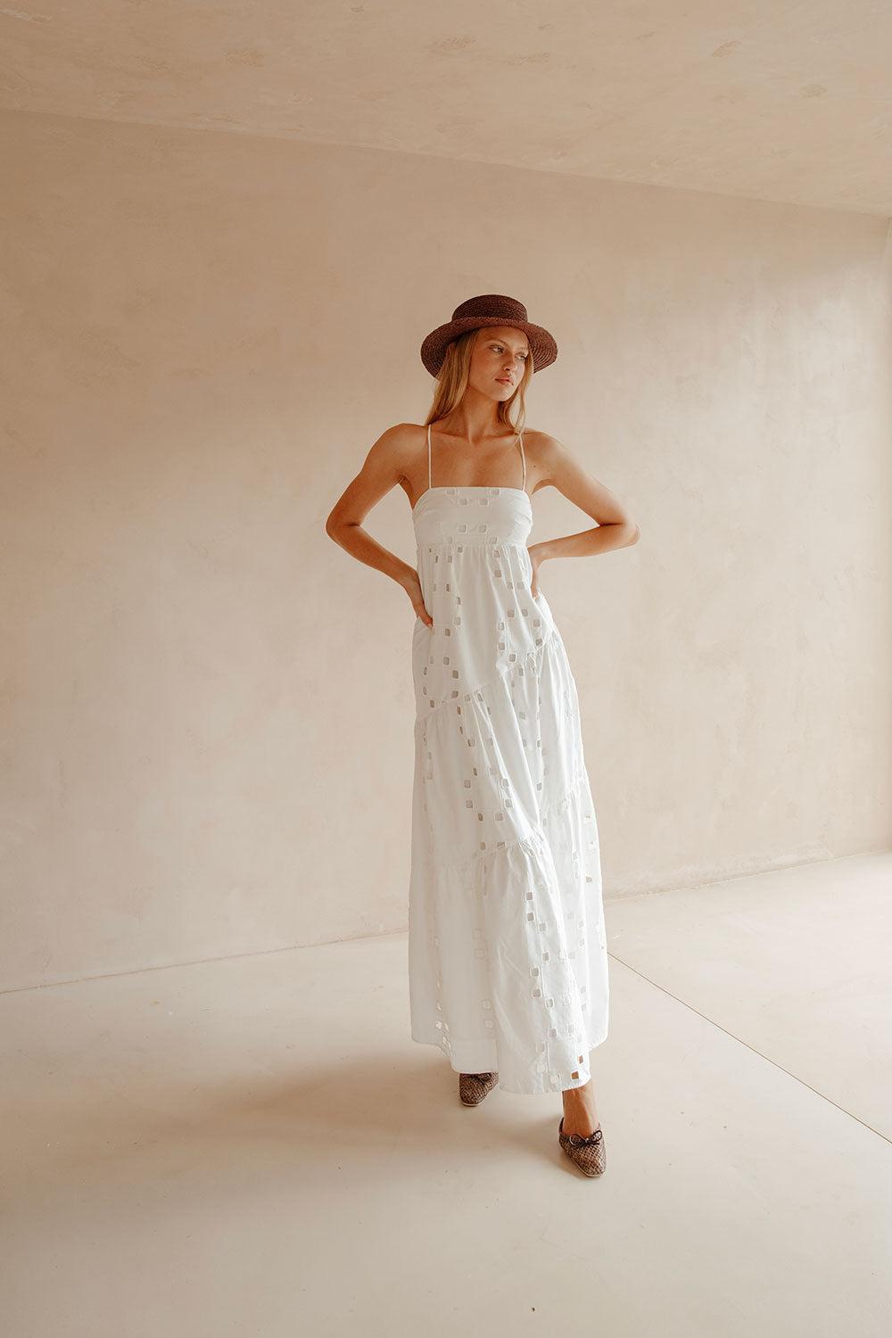 Backless Giselle Dress - Cutwork Product Image