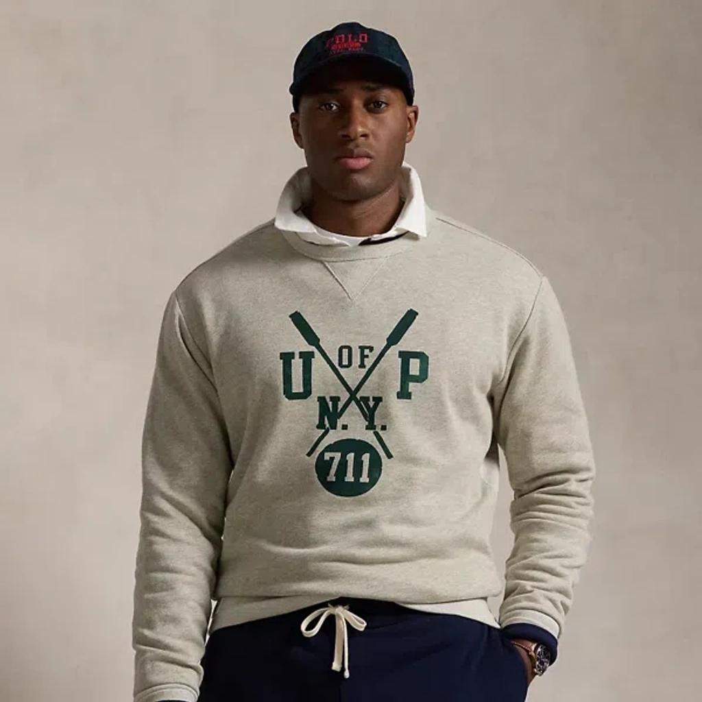 POLO RALPH LAUREN Slub Fleece Graphic Sweatshirt In Lt Vintage Hthr Product Image