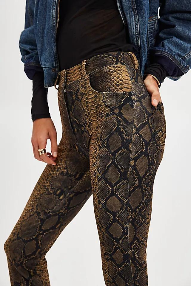 Norma Kamali High-Waist Printed Pencil Pants Product Image